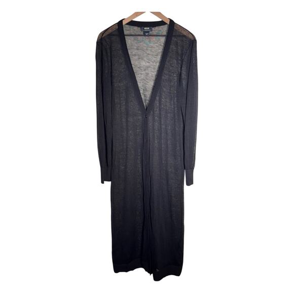 Maeve Sweaters - MAEVE Anthropologie Sheer witchy whimsigoth extra long linen blend cardigan XL
